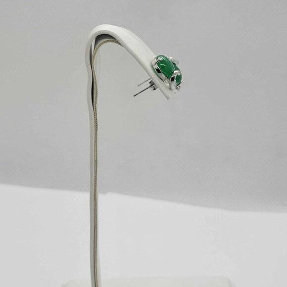 NEW Round Jade earrings - Picture 3 of 4